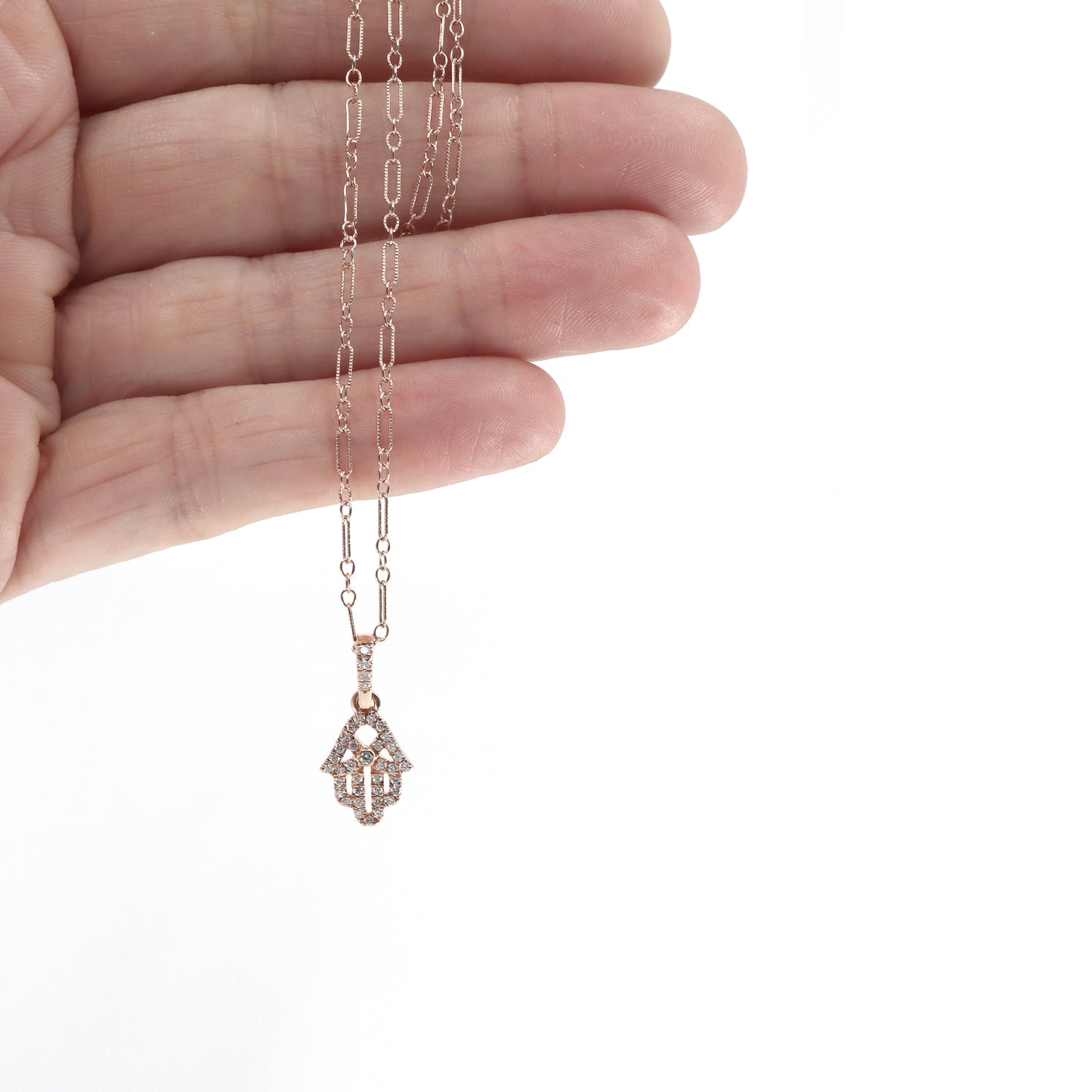 Hamsa Diamond Pendant