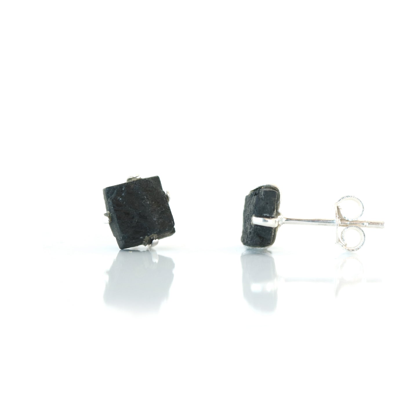 Black Tourmaline Gemstone Studs