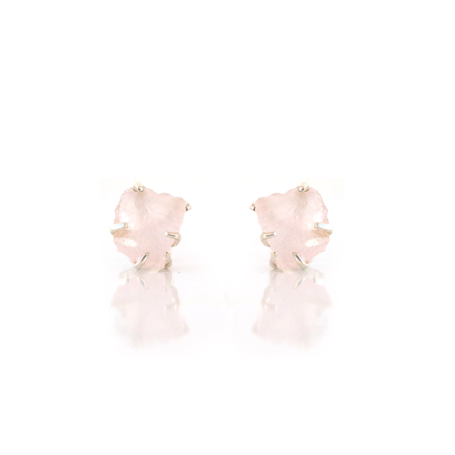 Rose Quartz Gemstone Studs