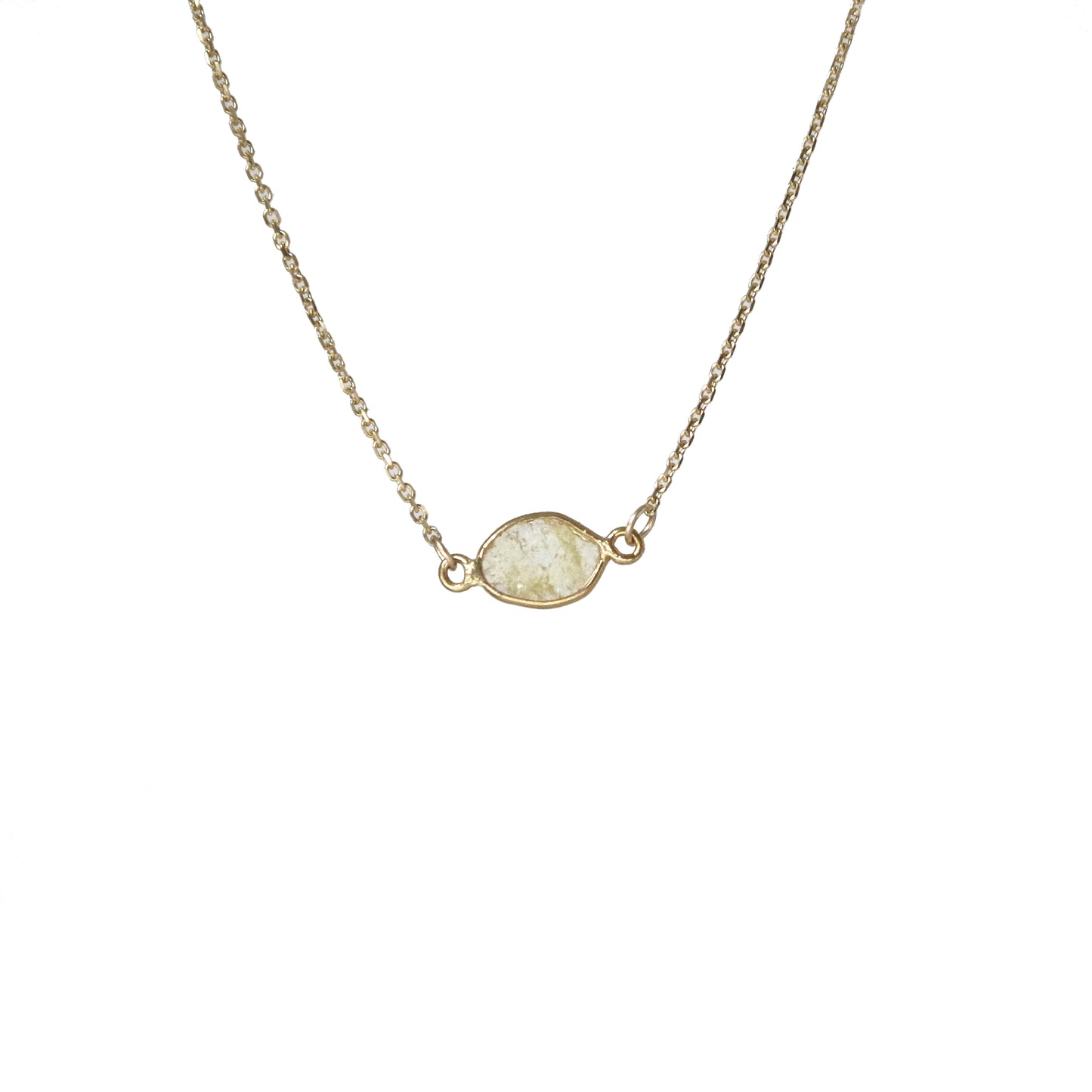 NEW!  Yellow Diamond Slice Necklace