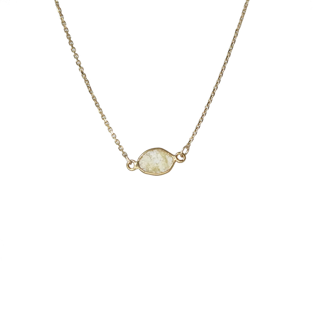 NEW! Yellow Diamond Slice Necklace