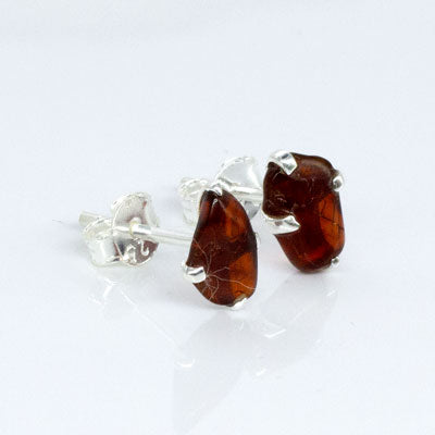 Amber Gemstone Studs