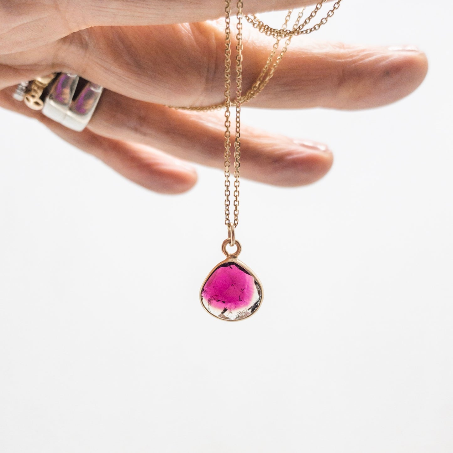Watermelon Tourmaline Slice