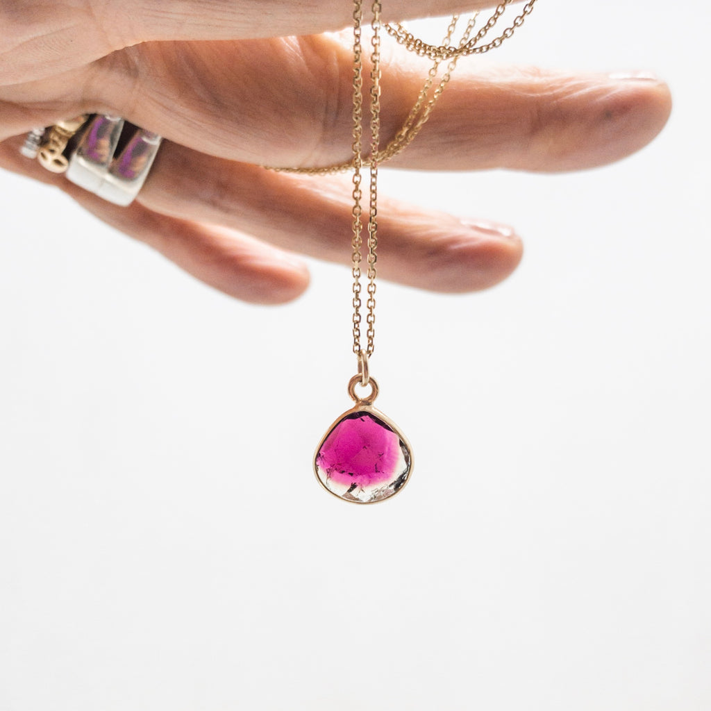 Watermelon Tourmaline Slice
