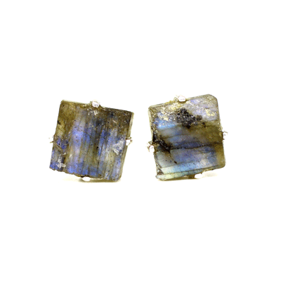 Raw labradorite earrings deals