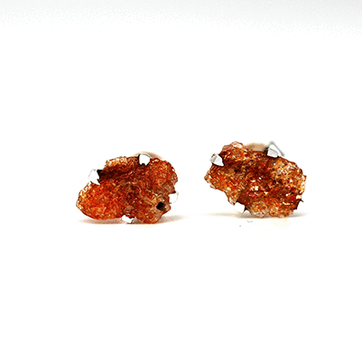 Sunstone Gemstone Studs
