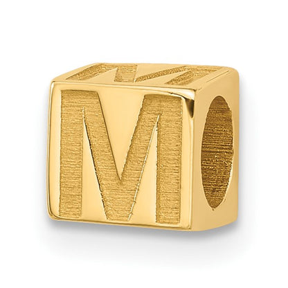 Gold Alphabet Bead