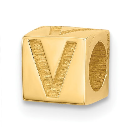 Gold Alphabet Bead