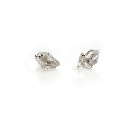 Raw Herkimer diamond Birthstone Studs
