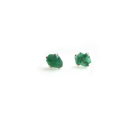 Raw Garnet Birthstone Studs