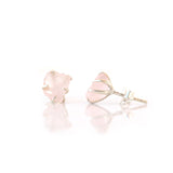 Rose Quartz Gemstone Studs