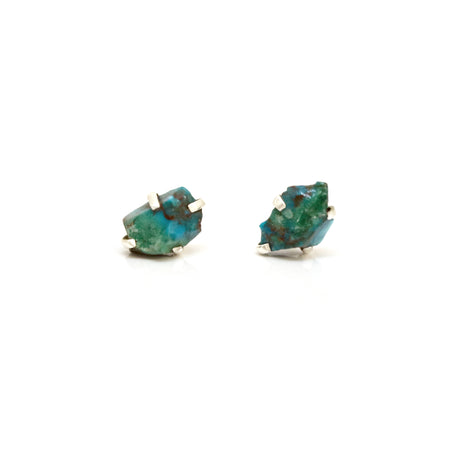 Raw Garnet Birthstone Studs