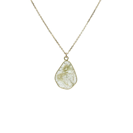 NEW!  Yellow Diamond Slice Necklace
