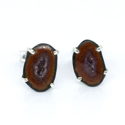 Raw Geode Studs
