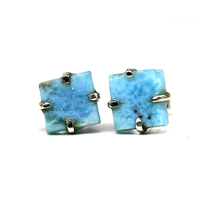 Raw Garnet Birthstone Studs